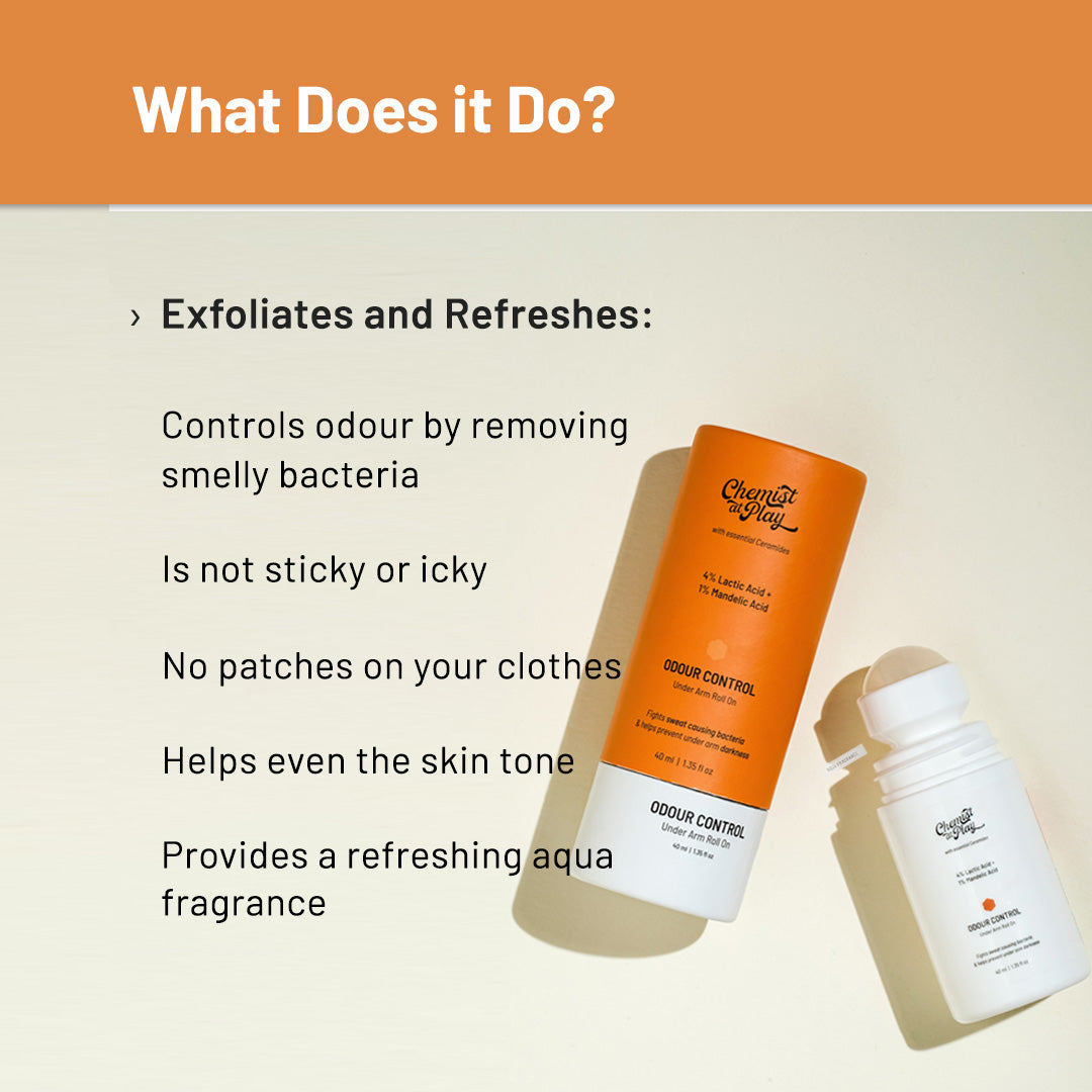 Exfoliate Perfectly! (Exfoliating Body Scrub - 75 gm | Aqua Underarm Roll On - 40 ml)