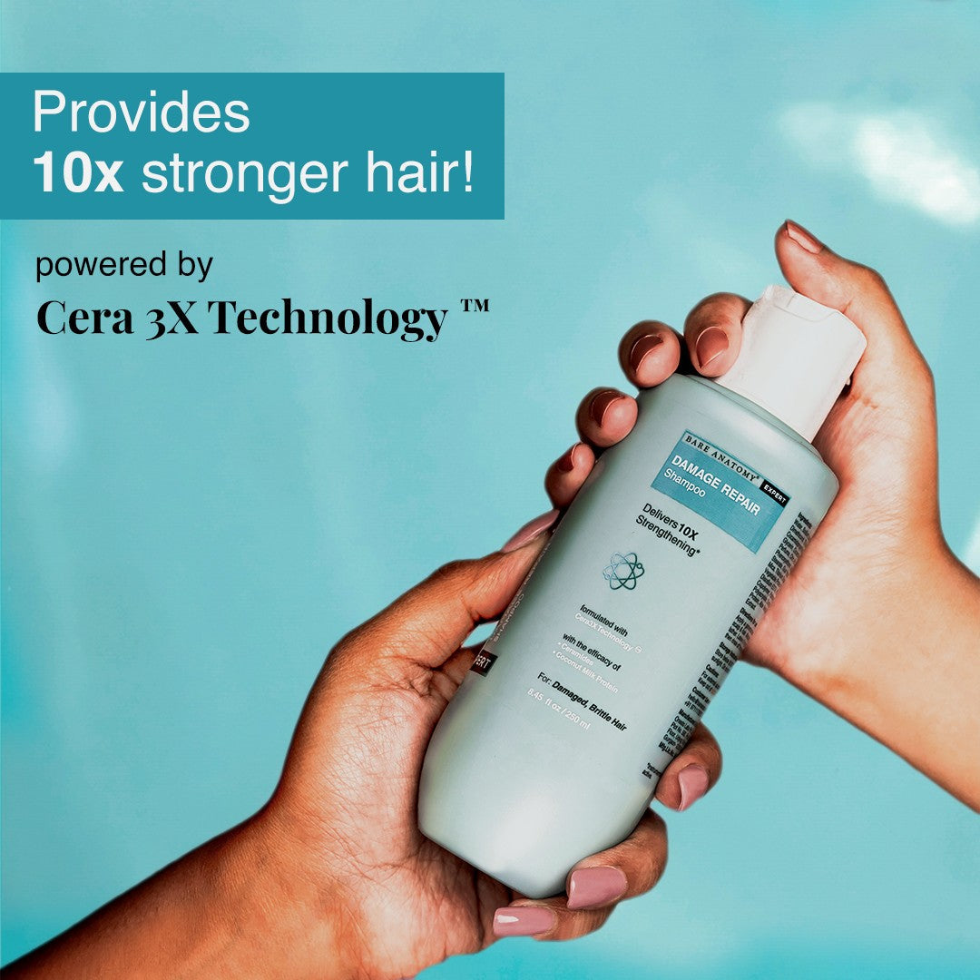 Damage Repair Shampoo for Dry & Brittle Hair | 10X Hair Strengthening- 250 ml | Pack of 3