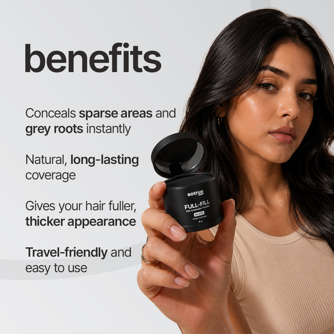 Full-Fill Hair Concealer Powder | Black