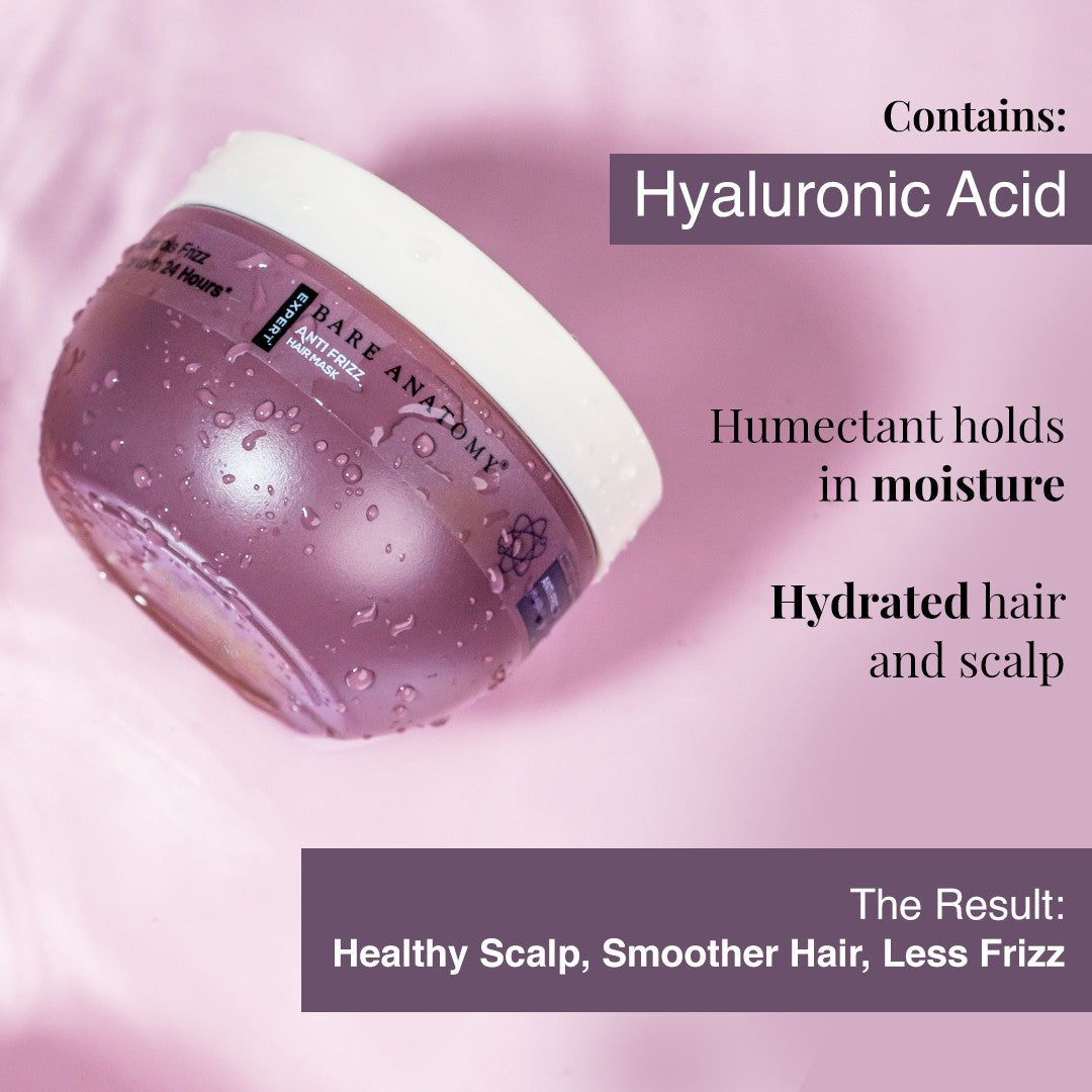 Anti-Frizz Hair Mask with Hyaluronic Acid for Frizzy Hair - 250 gm