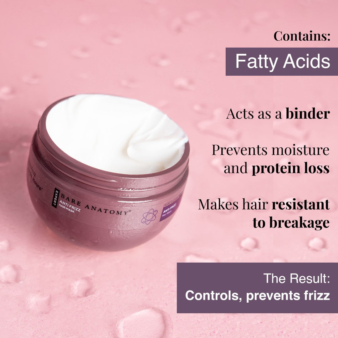 Anti-Frizz Hair Mask with Hyaluronic Acid for Frizzy Hair - 250 gm