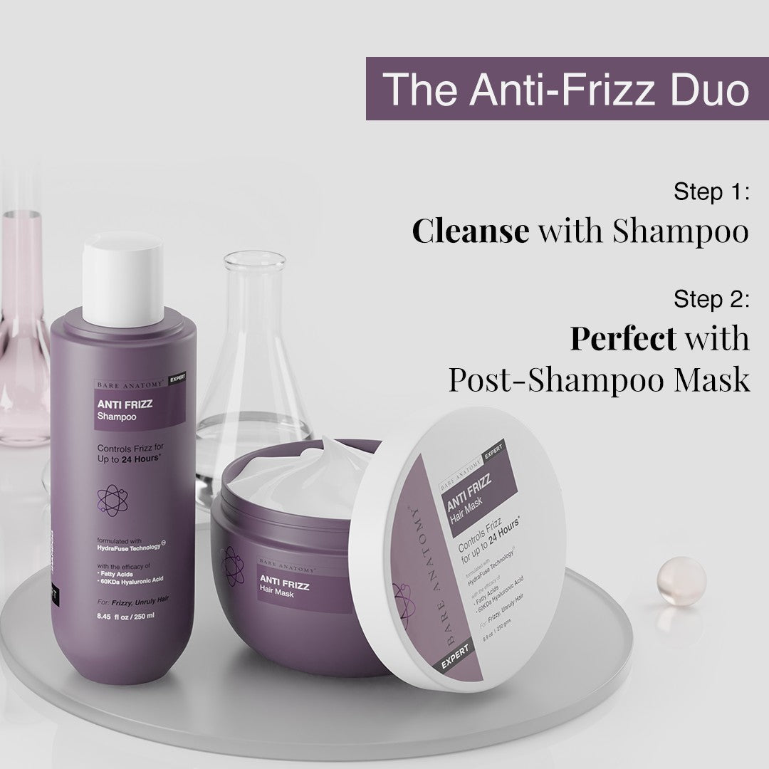 Anti-Frizz Hair Mask with Hyaluronic Acid for Frizzy Hair - 250 gm