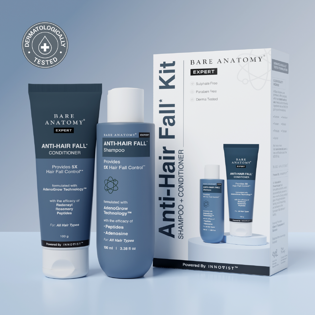 Anti-Hair Fall Shampoo (100 ml) & Conditioner (100 gm) Combo with Redensyl & Rosemary