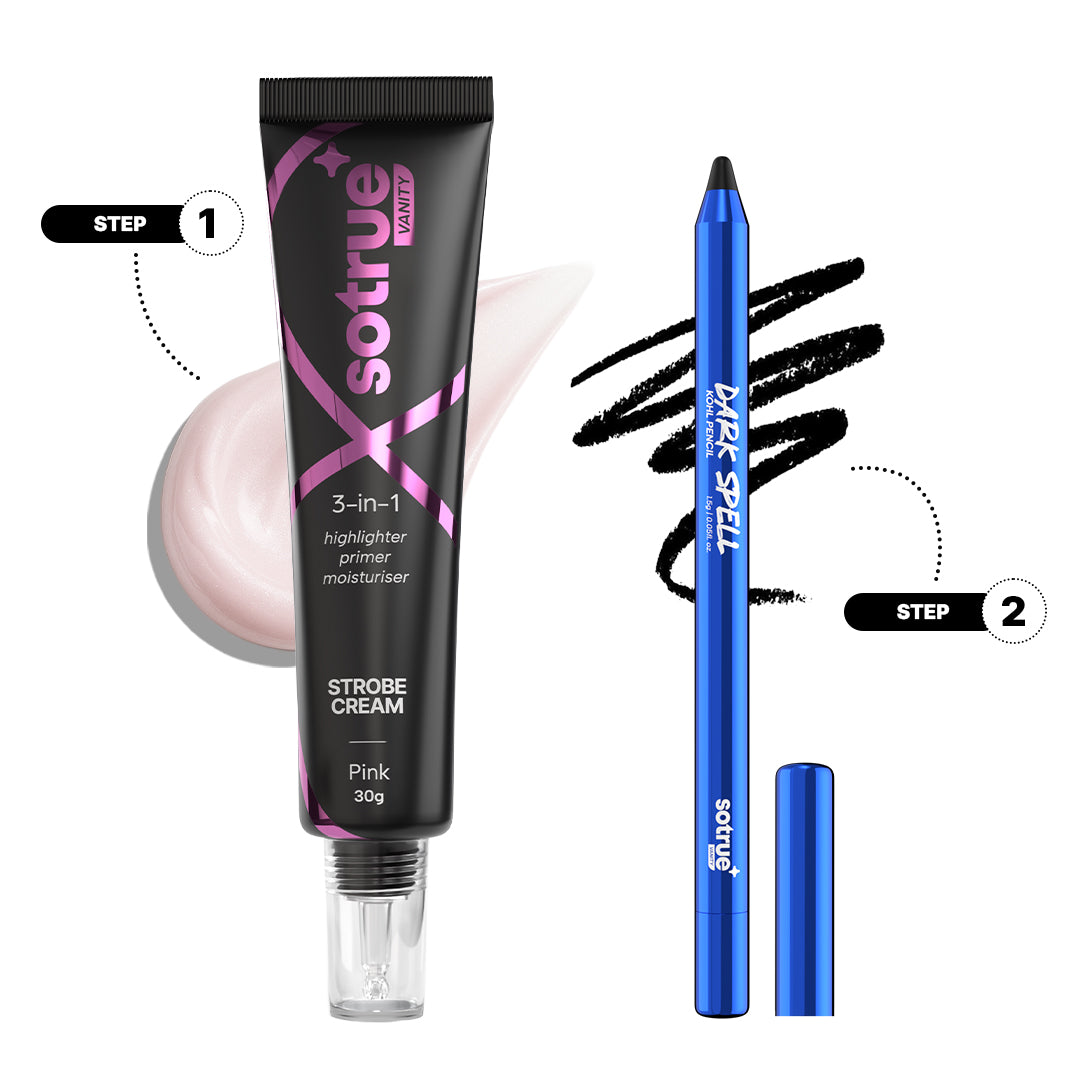 Glow & Define Combo | Strobe Cream & Kohl Pencil | Pink