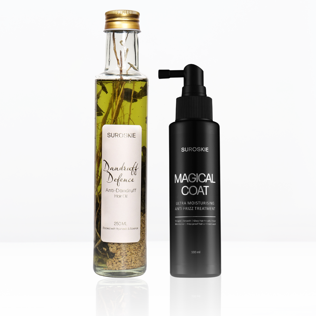 GLOSSY GIRL GLAM PACK ( 1.Dandruff Defence Hair Oil  +  2.Magical Coat )