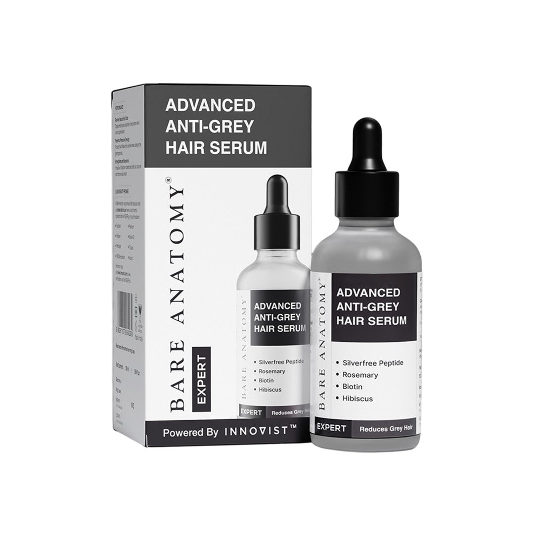 Advanced Anti-Grey Hair Serum with Silverfree Peptide, Rosemary & Biotin - 50 ml