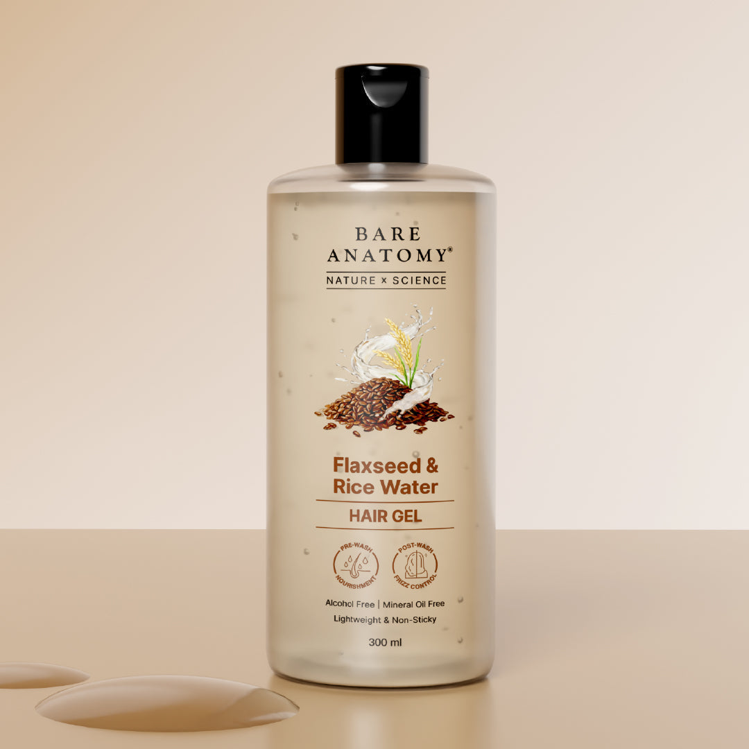 Flaxseed & Rice Water Hair Gel to Control Frizz & Provide Nourishment - 300 ml