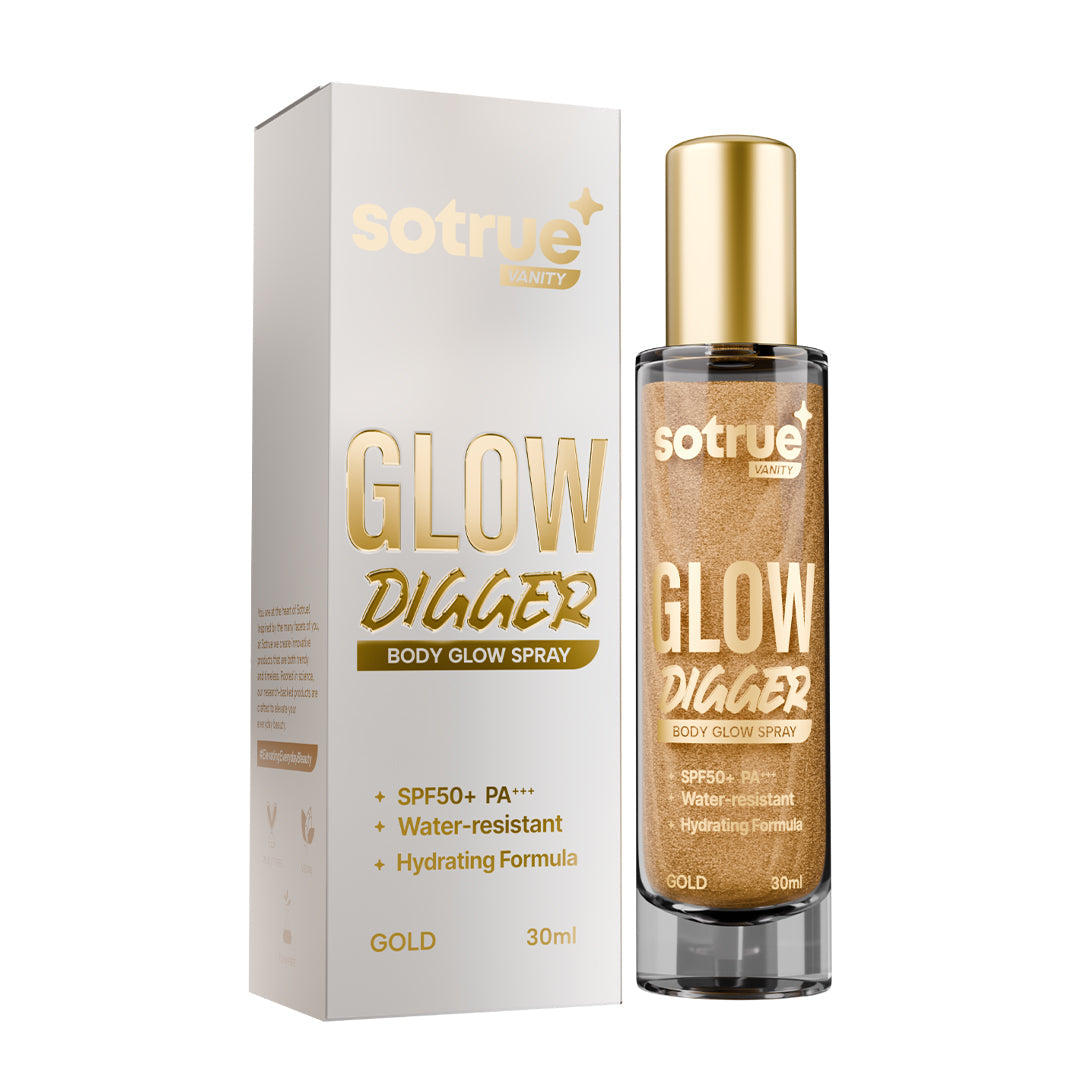 Glow Digger Body Glow Spray | SPF 50+ PA+++ | Instant Radiant Shine