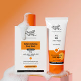 Detan & Glow Duo (Daily Exfoliating Body Wash - 236 ml | Gentle Exfoliating Face Wash - 100 ml)
