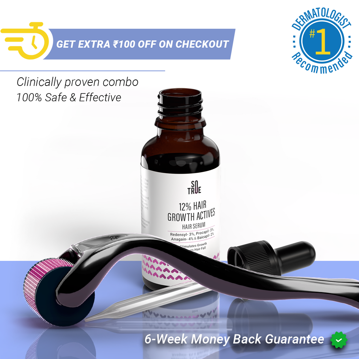 Hair Revival Combo | Derma Roller 1mm & Hair Growth Serum