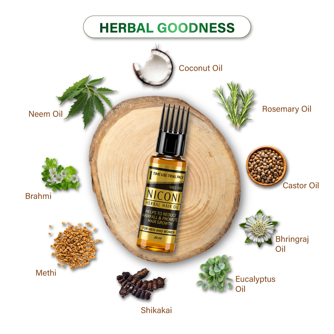 Niconi Herbal Hair Oil Testing Bottle 20 ml
