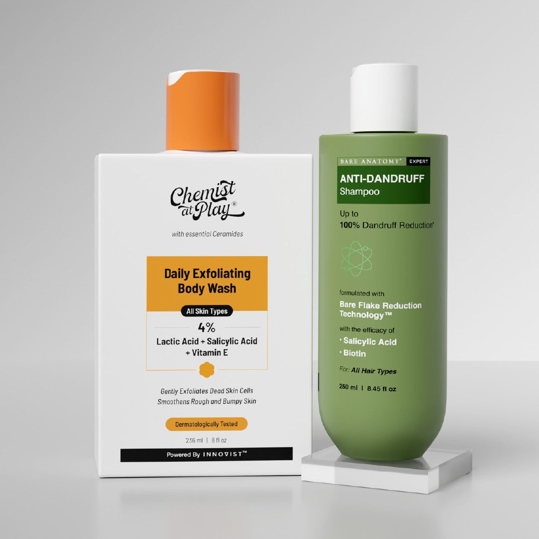 Anti-Dandruff Shampoo (250 ml) & Exfoliating Body Wash (236 ml) Bestselling Combo