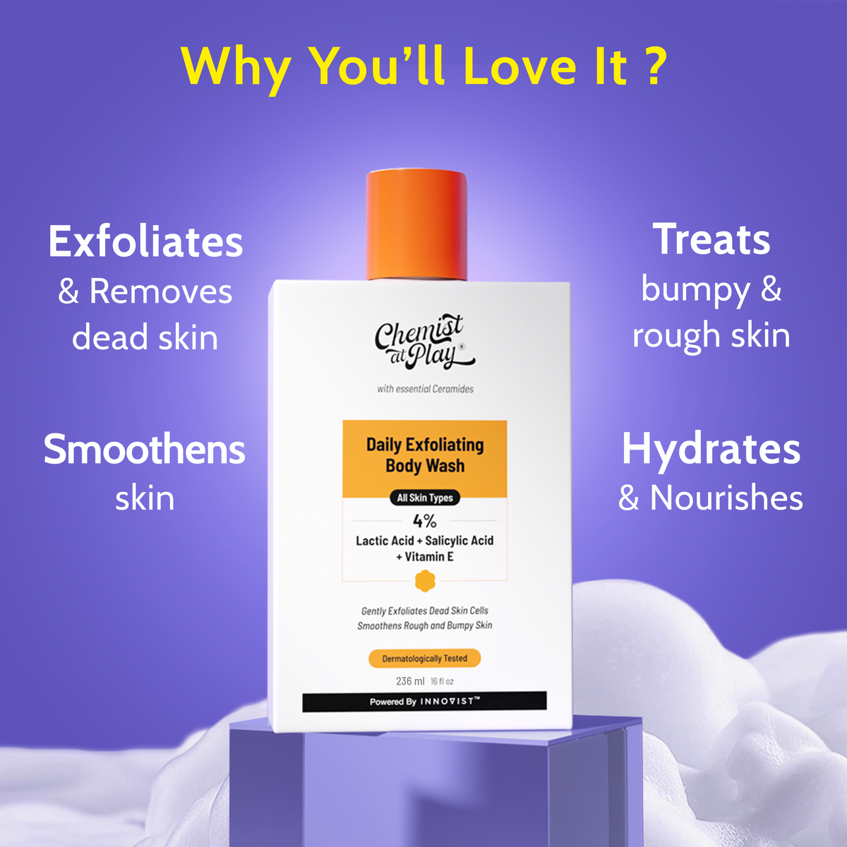 Exfoliate & Protect Combo (Hydrating Fluid Sunscreen - 125 ml | Brightening Body Wash - 236 ml)