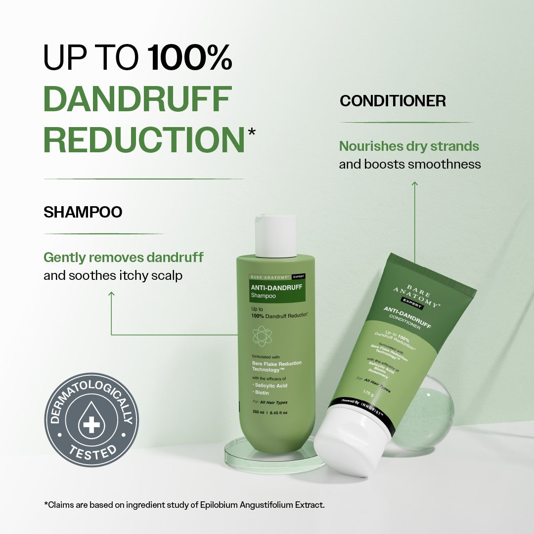 Anti-Dandruff Shampoo (250 ml) & Conditioner (175 gm) Combo with Salicylic Acid & Rosemary