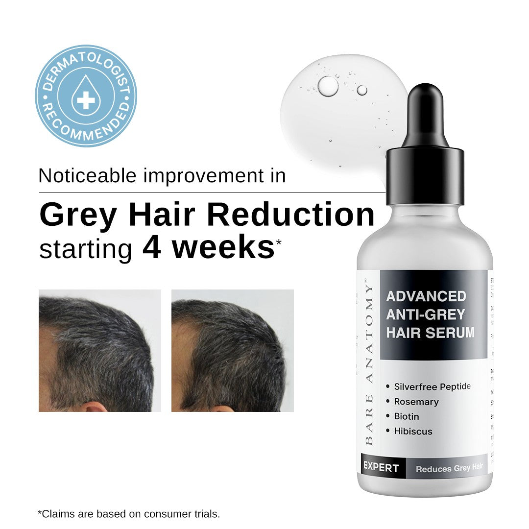 Advanced Anti-Grey Hair Serum with Silverfree Peptide, Rosemary & Biotin - 50 ml
