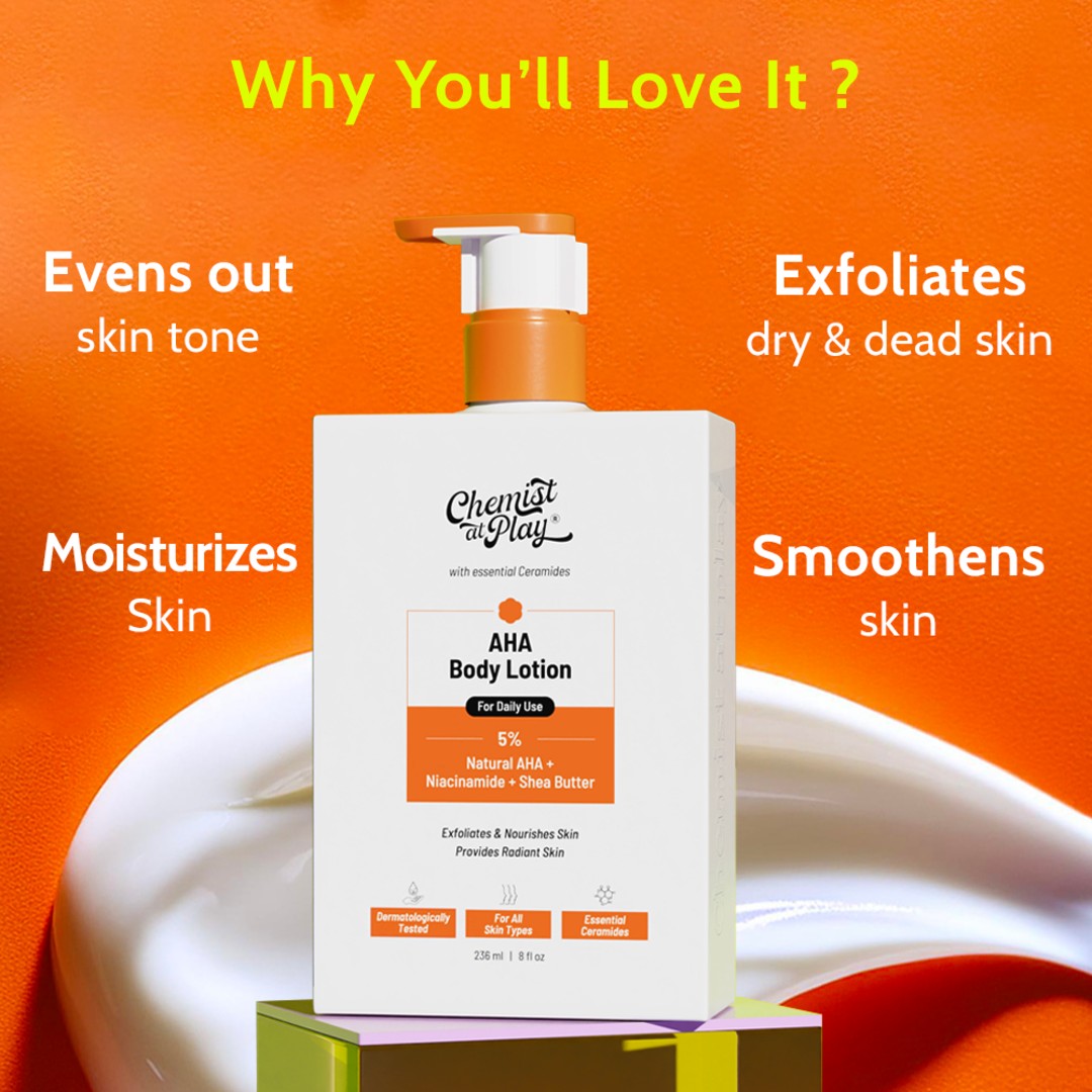 5% AHA Body Lotion with Niacinamide for Smooth and Hydrated Skin- 236 ml