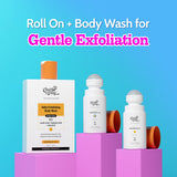 Daily Exfoliation Trio (Aqua & Fragrance Free Underarm Roll On - 40ml + 40ml | Exfoliating Body Wash - 236 ml)