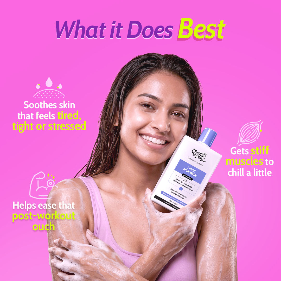 Epsom Salt Body Wash with Lavender Oil & Aloe Vera - 236 ml