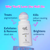 Daily Exfoliation Trio (Aqua & Fragrance Free Underarm Roll On - 40ml + 40ml | Exfoliating Body Wash - 236 ml)