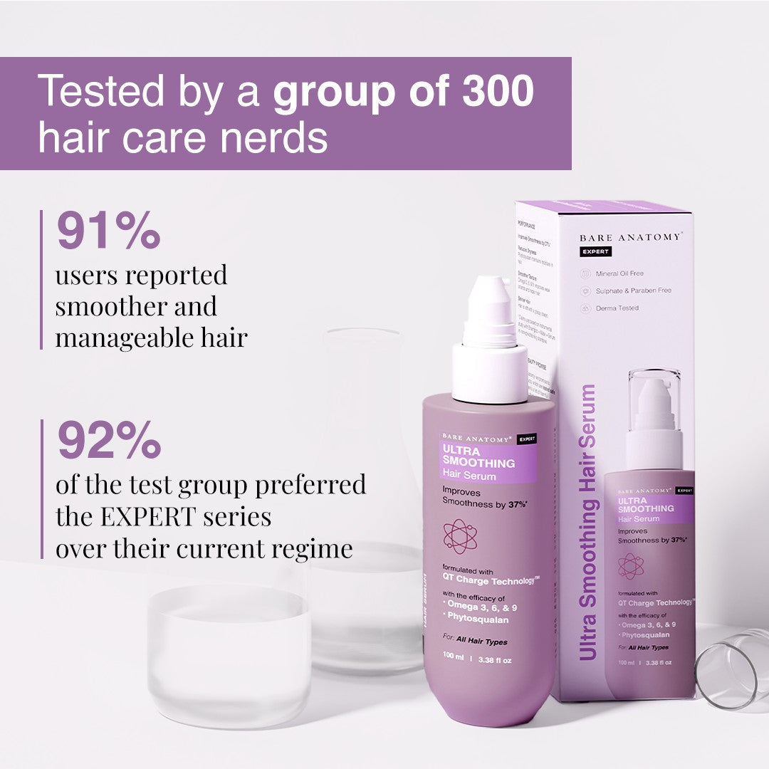 Ultra Smoothing Hair Serum with Vitamin E for Dry & Frizzy Hair | Improves Smoothness & Shine - 100 ml