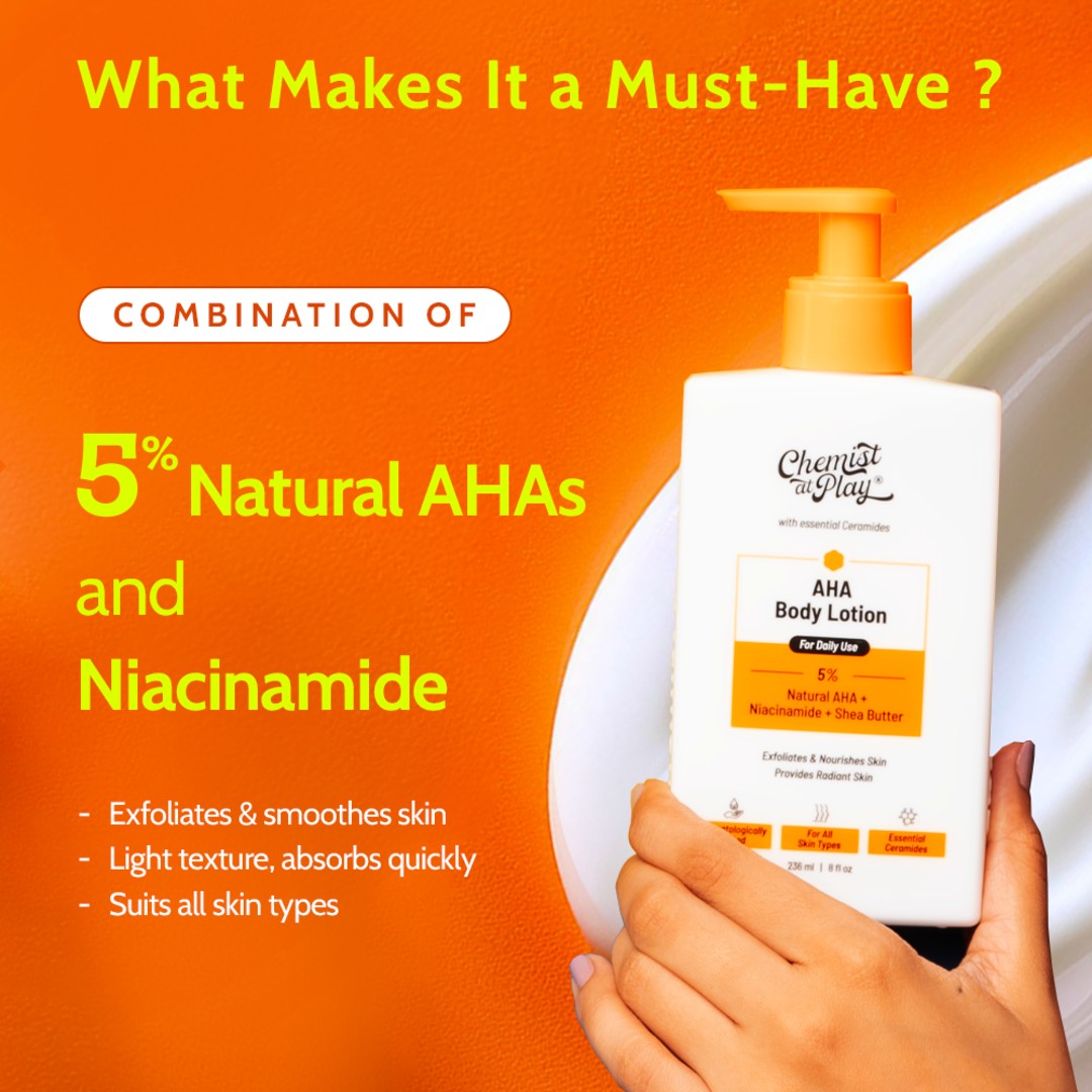 5% AHA Body Lotion with Niacinamide for Smooth and Hydrated Skin- 236 ml