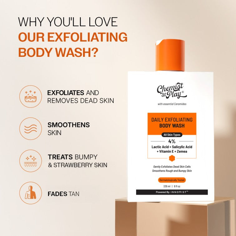 Hair & Skin Bestseller Duo (Rosemary & Rice Water Hair Growth Spray - 200 ml + Exfoliating Body Wash - 236 ml)