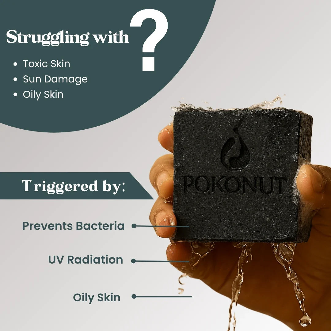 Pokonut Charcoal Soap