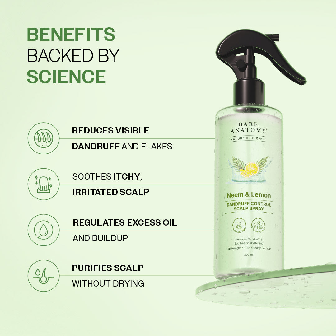 Neem & Lemon Dandruff Control Scalp Spray - 200 ml