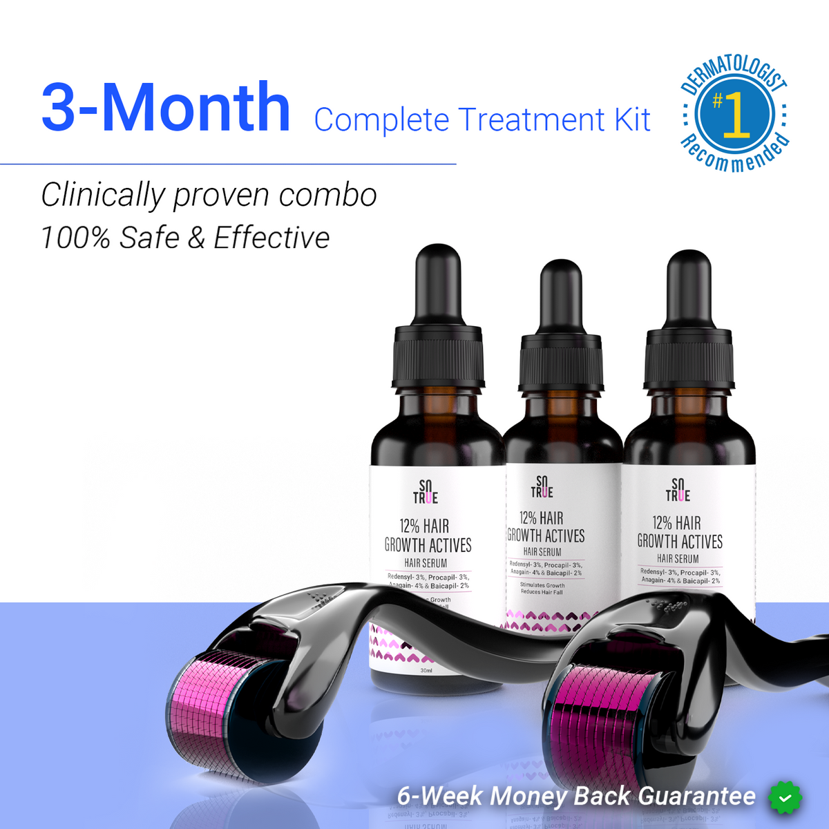 Hair Revival Combo | Derma Roller 1mm & Hair Growth Serum