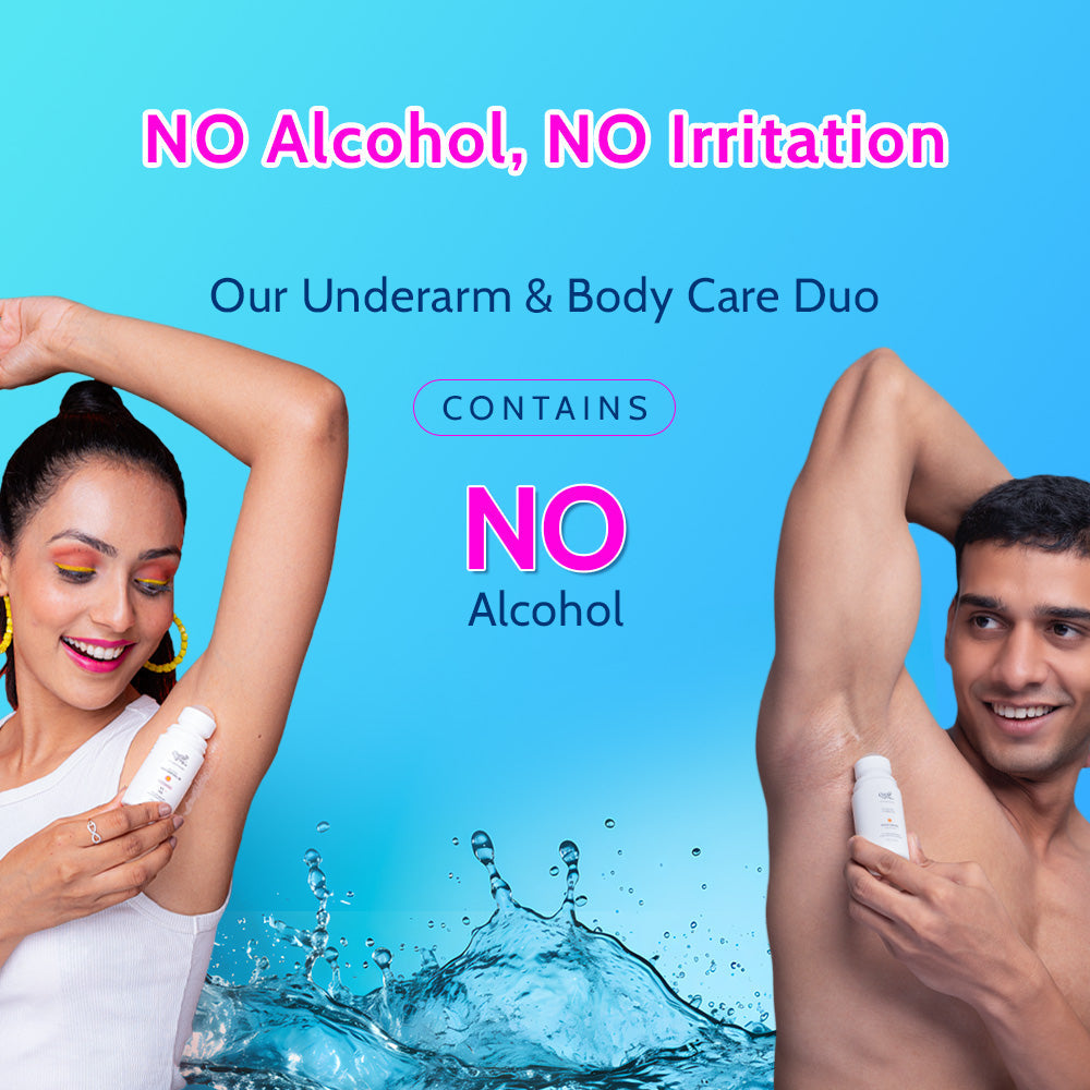 Daily Exfoliation Trio (Aqua & Fragrance Free Underarm Roll On - 40ml + 40ml | Exfoliating Body Wash - 236 ml)
