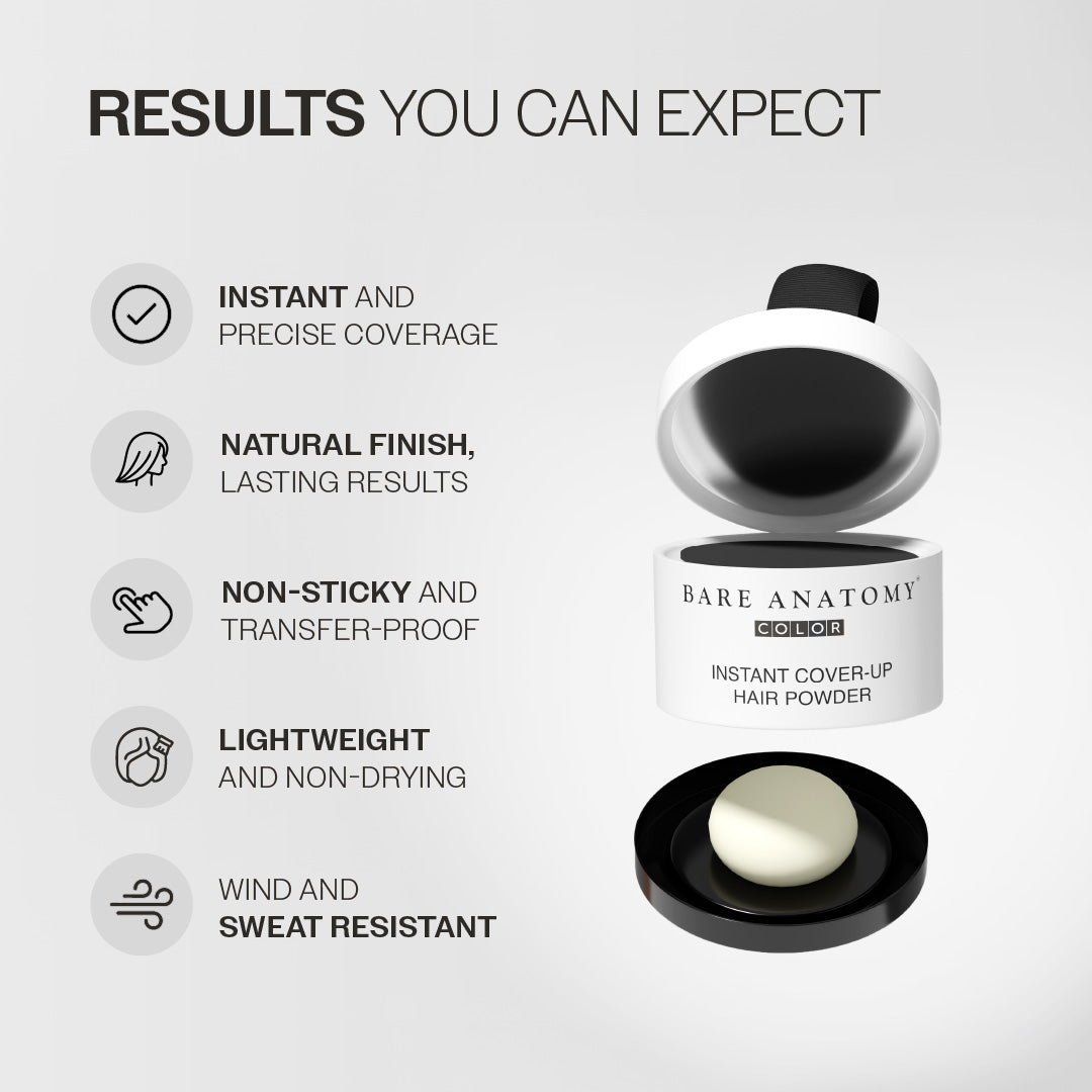 Instant Hair Cover-Up Powder (Black Color) - 4 gm