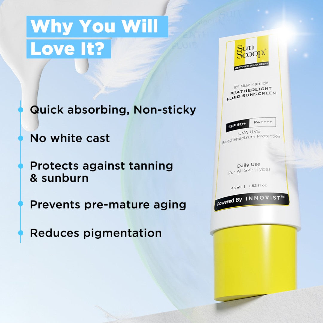 3% Niacinamide Featherlight Fluid Sunscreen SPF 50+ PA++++ (45 ml) + Hydrating Fluid Sunscreen for Face and Body SPF 60 PA++++ (125 ml) duo