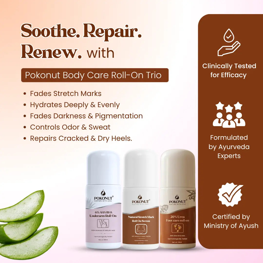 Pokonut Body Care Roll-on Trio