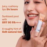 Ceramides + 2% Kojic Acid Tinted Lip Balm (Peach) | SPF 50 PA++++ | 10 gm