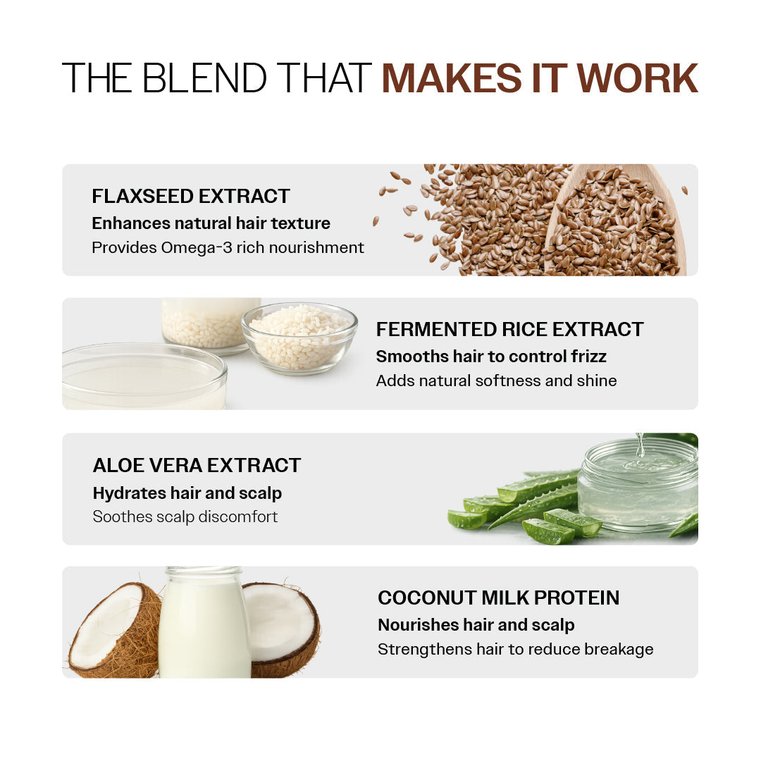 Flaxseed & Rice Water Hair Gel to Control Frizz & Provide Nourishment - 300 ml
