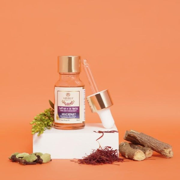 Saffron+14 herbs, Night repair beauty elixir-15ml
