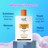 Daily Exfoliation Trio (Aqua & Fragrance Free Underarm Roll On - 40ml + 40ml | Exfoliating Body Wash - 236 ml)