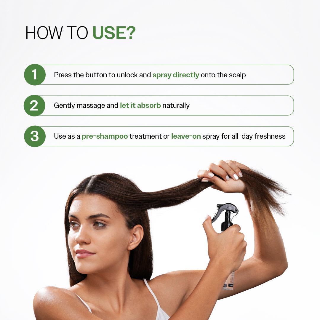 Neem & Lemon Dandruff Control Scalp Spray - 200 ml | Pack of 2