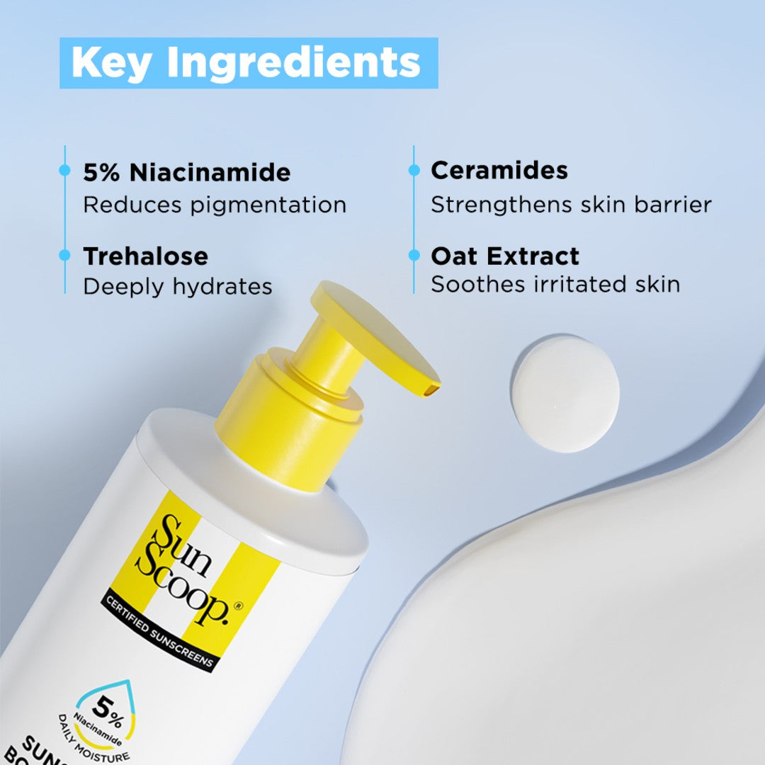 5% Niacinamide Sunscreen Body Lotion| SPF 50+ PA++++| In-Vivo Tested - 200ml | Pack of 2