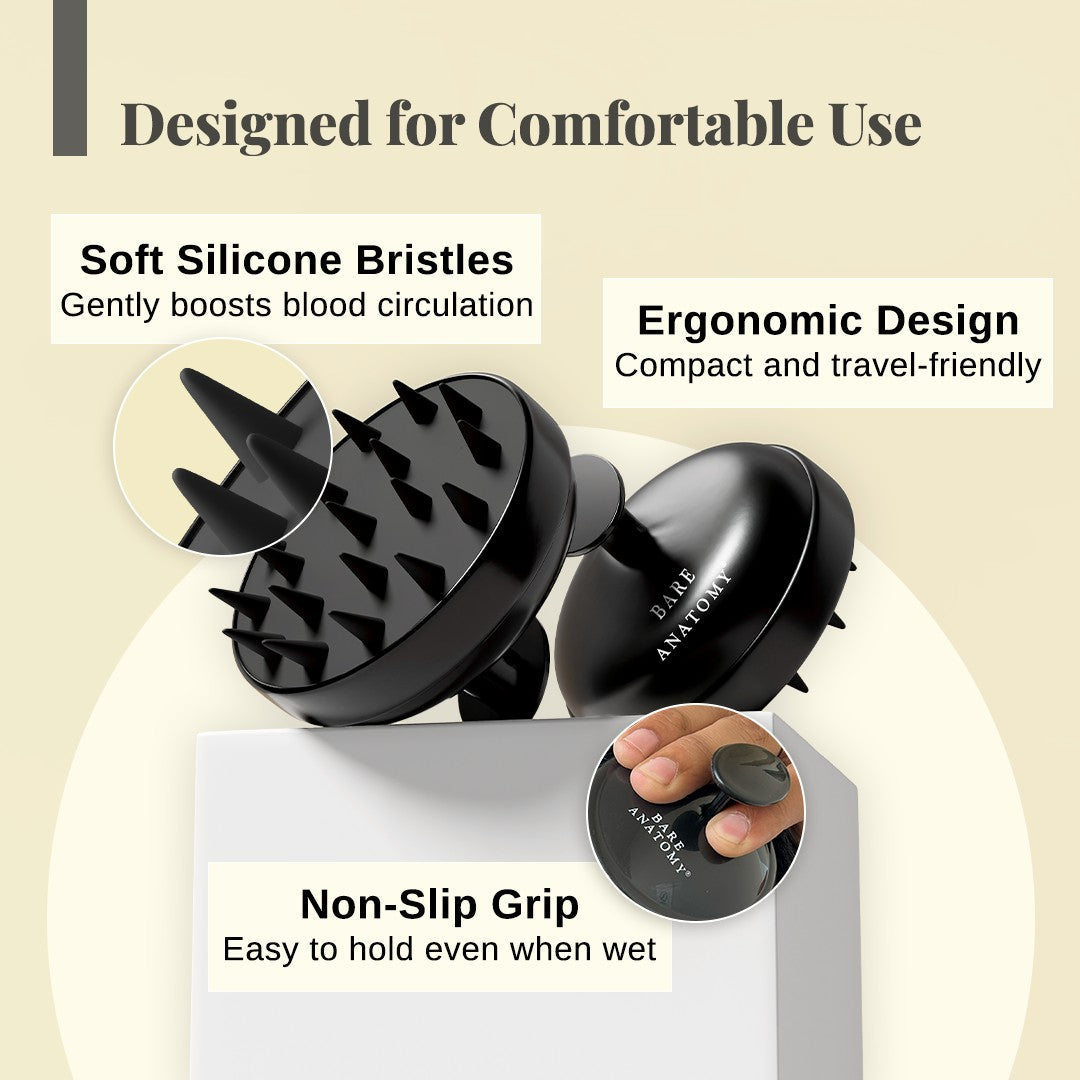 Hair Growth Serum (30 ml | Pack of 3) & Scalp Massager Hair Growth Combo