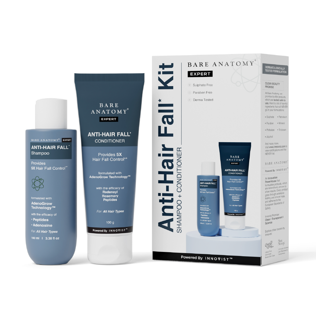 Anti-Hair Fall Shampoo (100 ml) & Conditioner (100 gm) Combo with Redensyl & Rosemary