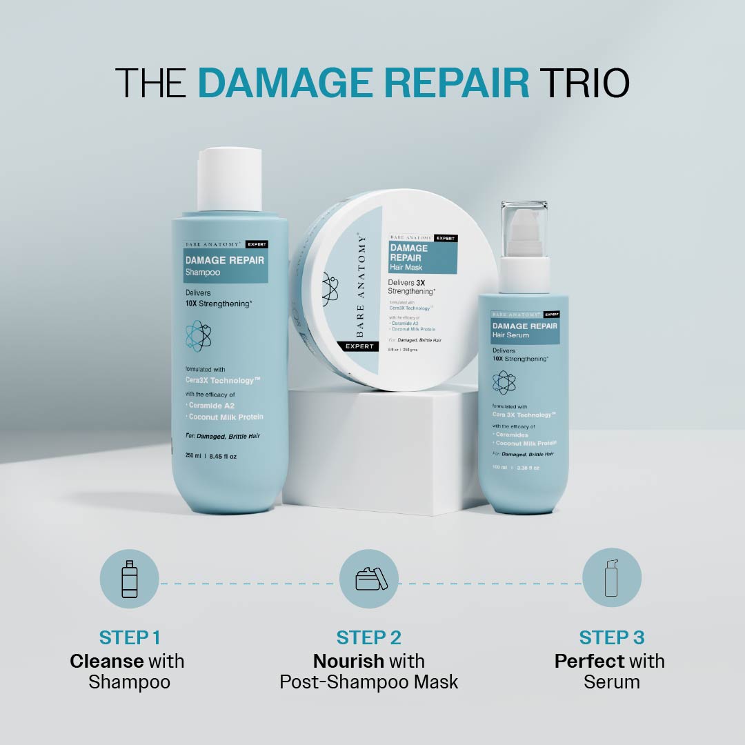 Damage Repair Shampoo for Dry & Brittle Hair | 10X Hair Strengthening- 250 ml