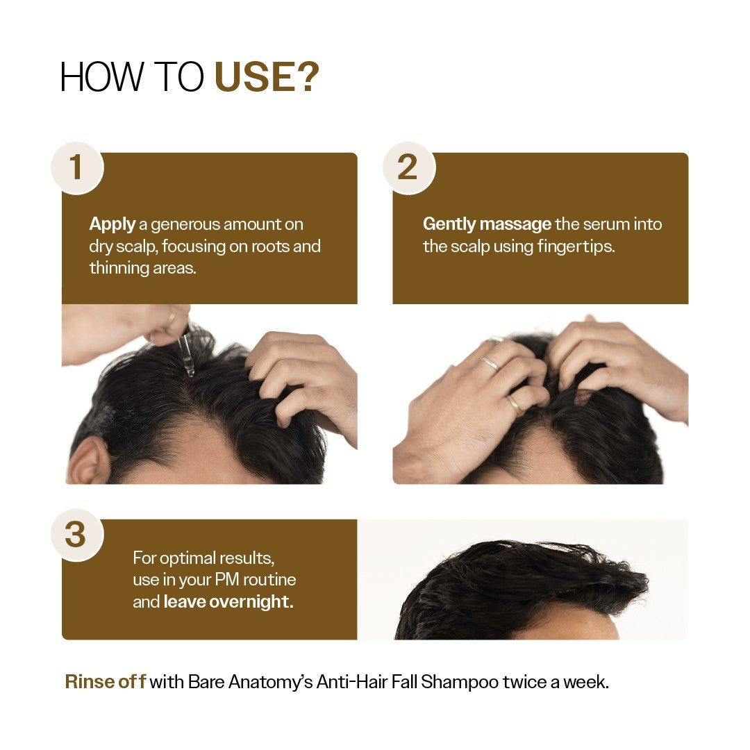 Advanced Hair Growth Serum with Redensyl, Rosemary, Rice Water - 30 ml | Pack of 3
