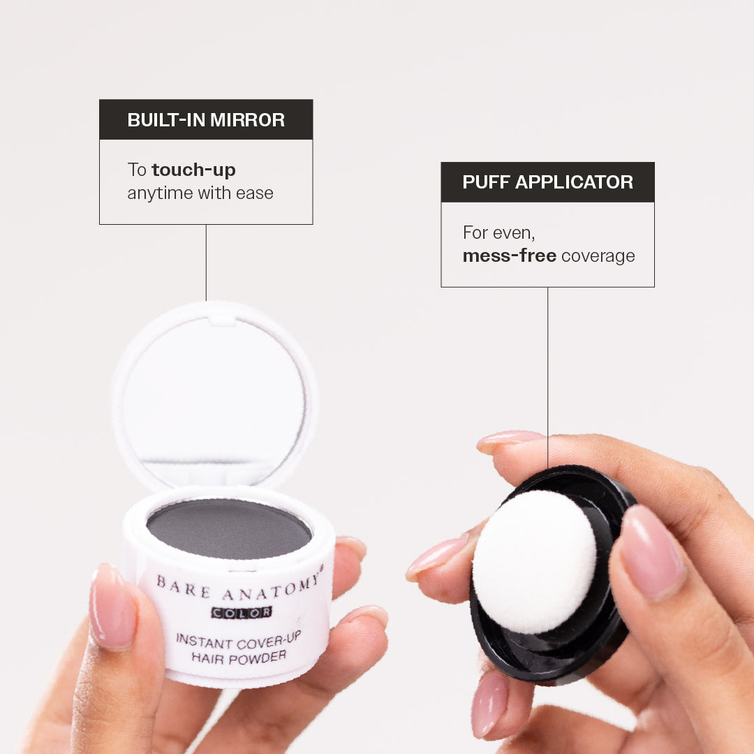 Instant Hair Cover-Up Powder (Black Color) - 4 gm