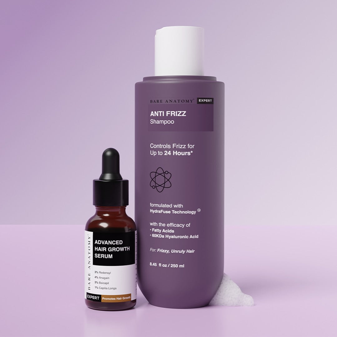 Hair Growth Serum (30 ml) & Anti-Frizz Shampoo (250 ml) Combo