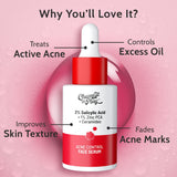 2% Salicylic Acid Face Serum for Acne Control - 30 ml