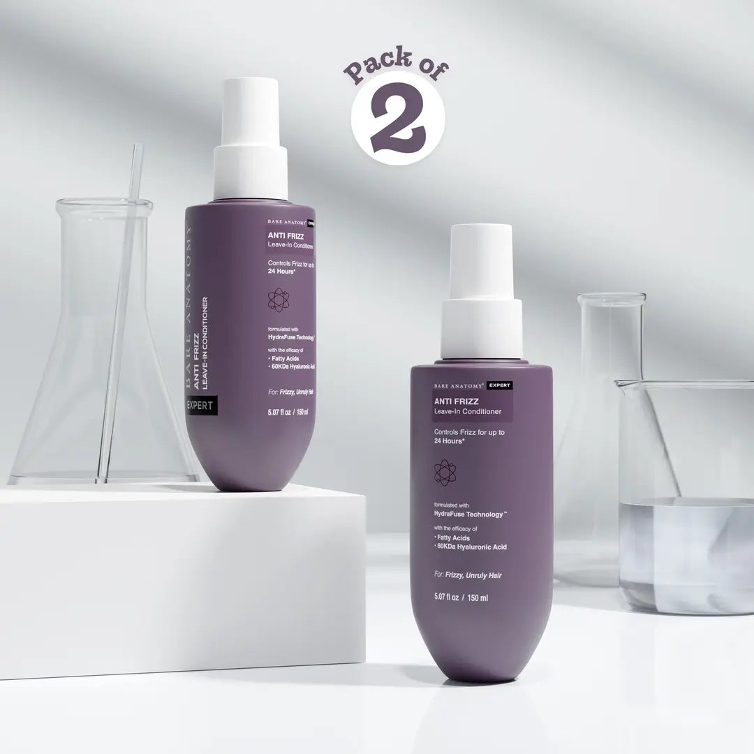 Anti-Frizz Leave-In Conditioner with Argan Oil & Hyaluronic Acid for frizzy hair - 150 ml | Pack of 2