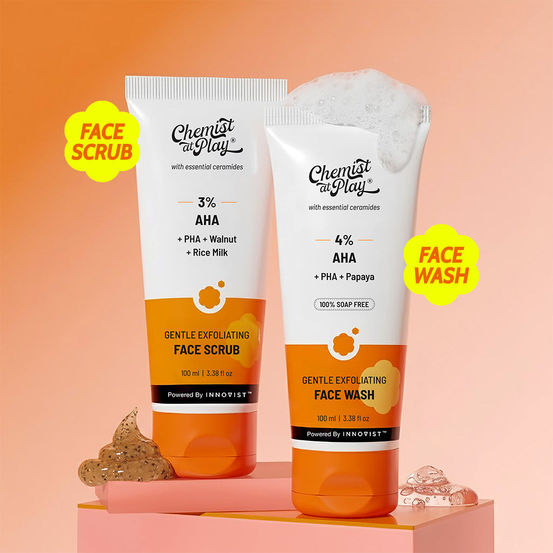 Glow Getter Duo (Gentle Exfoliating Face Scrub - 100 ml | Gentle Exfoliating Face Wash - 100 ml)