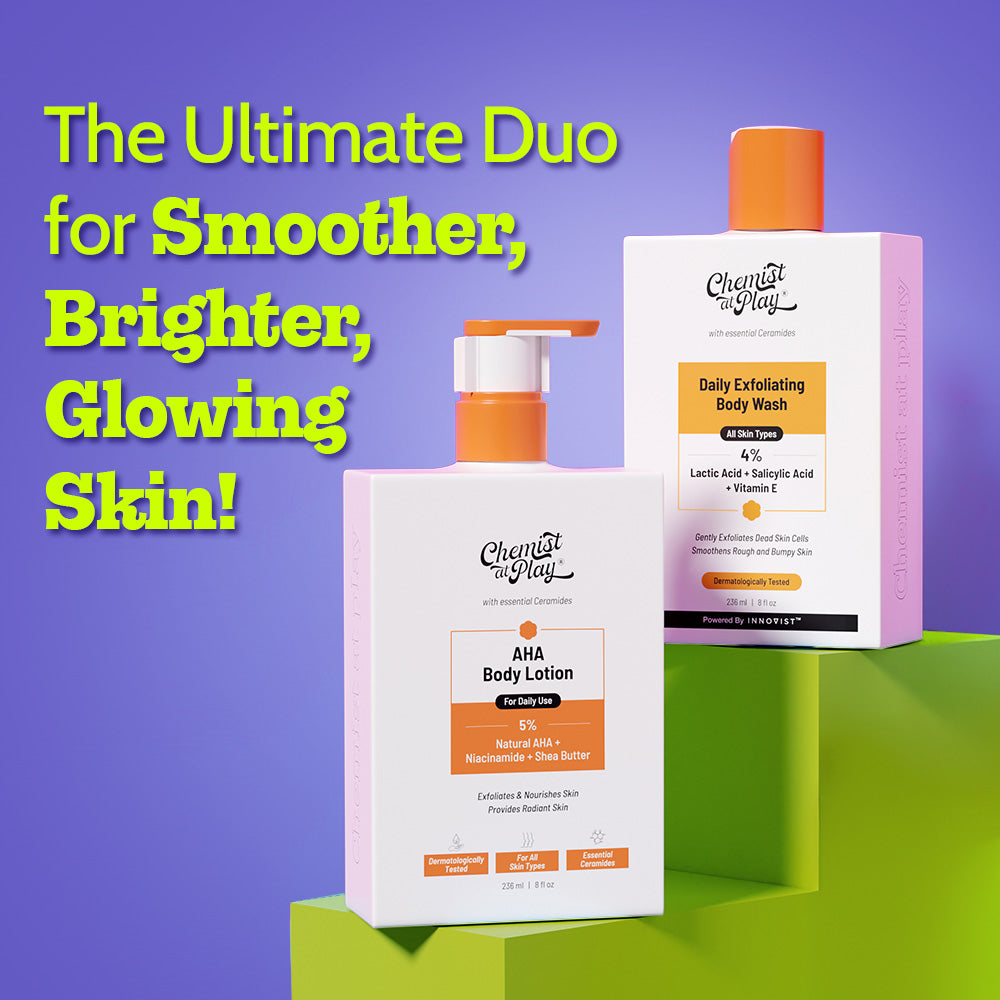 Detan Body Combo (Exfoliating Body Wash - 236 ml + AHA Body Lotion - 236 ml)