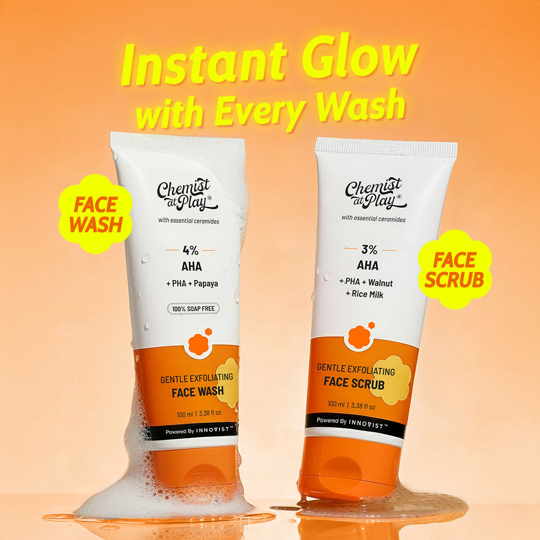 Glow Getter Duo (Gentle Exfoliating Face Scrub - 100 ml | Gentle Exfoliating Face Wash - 100 ml)